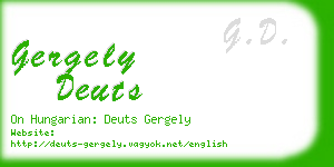 gergely deuts business card